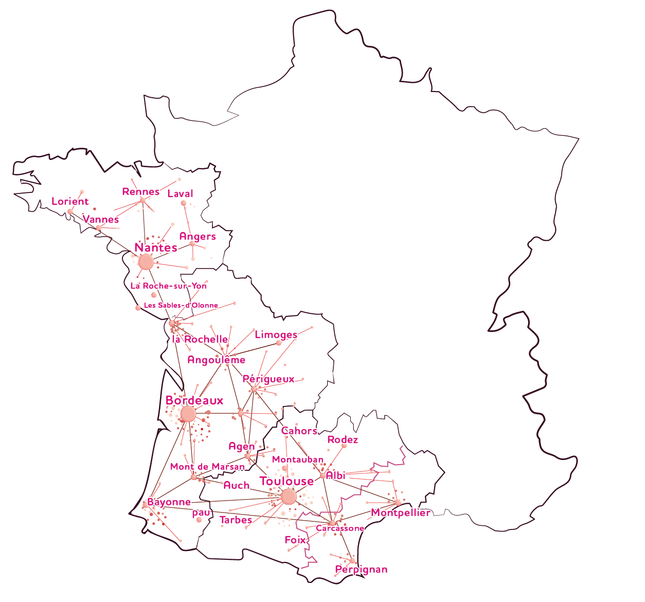 CARTE FRANCE COMPARCOM 3 agences